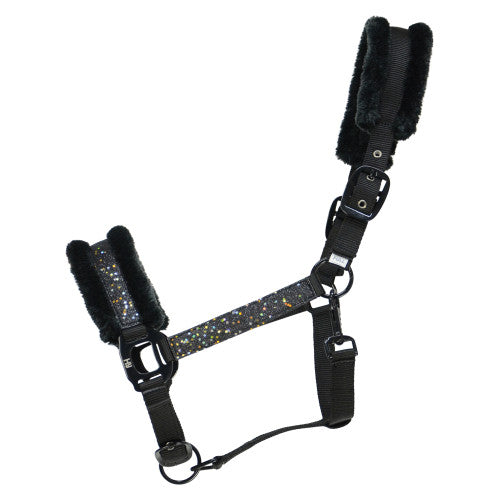 Hy Equestrian Dazzle Head Collar in Black Sparkle