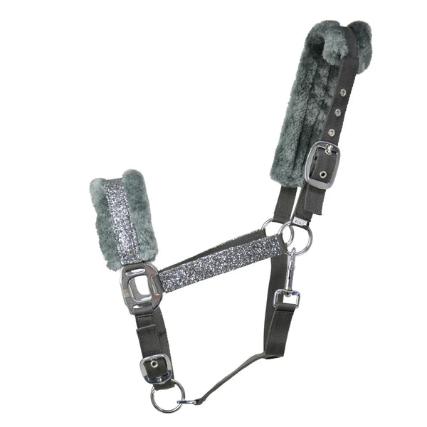 Hy Equestrian Dazzle Head Collar in Gunmetal Grey