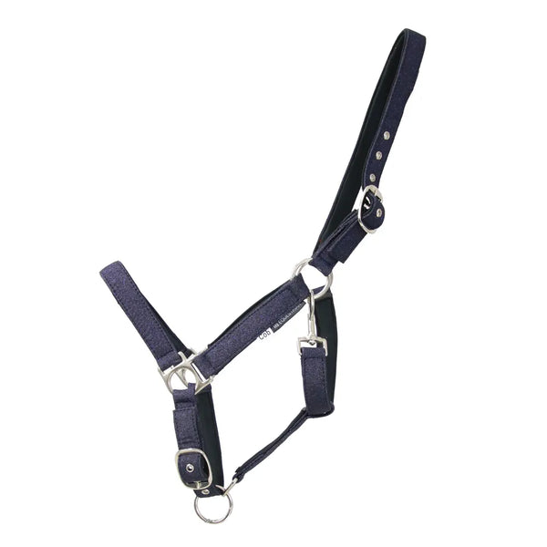 Hy Equestrian Glitzy Headcollar in Navy