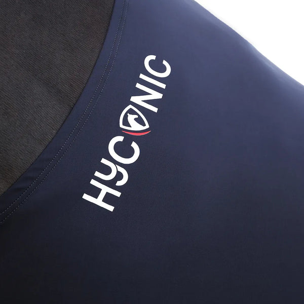 Close up of branding on HyCONIC Lycra Shoulder Vest