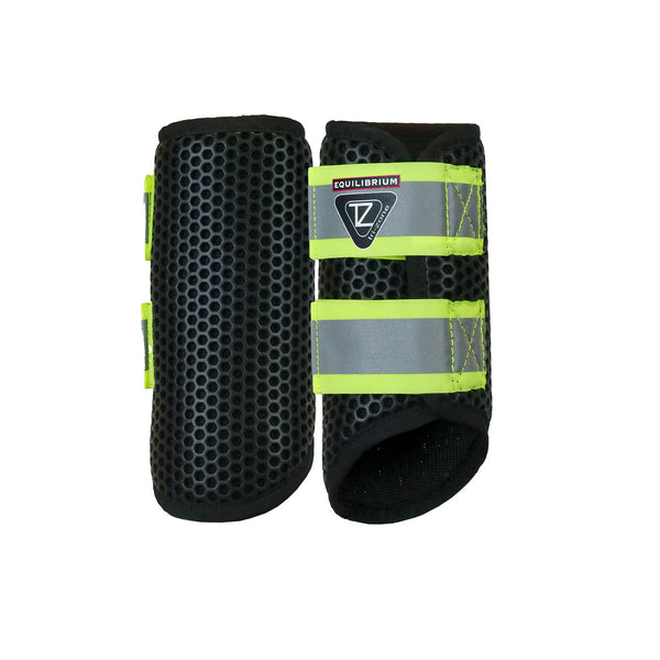 Equilibrium Tri-Zone Brushing Boots in black and yellow