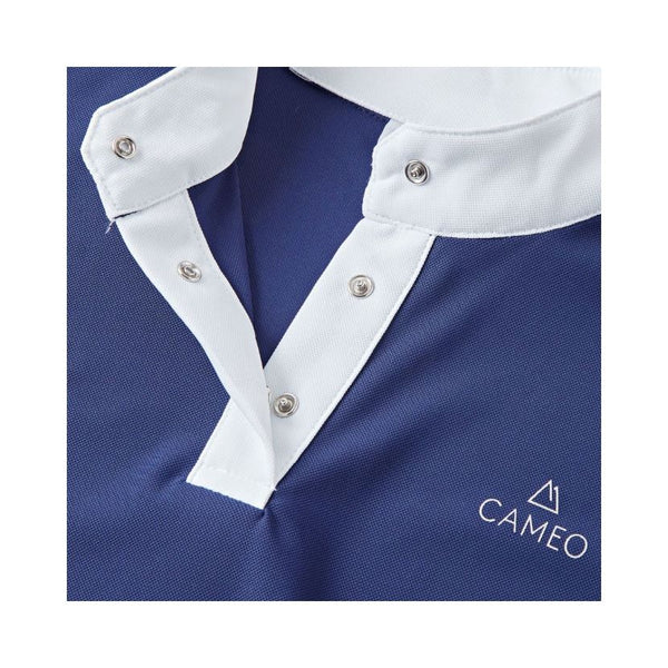 Close up of Cameo Junior Charlotte Show Shirt in Navy