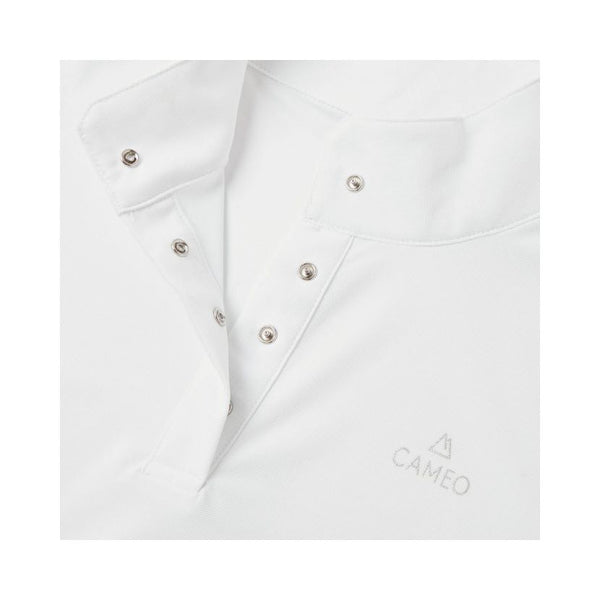 Close up of Cameo Junior Charlotte Show Shirt in White