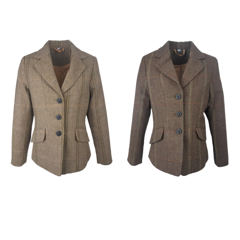 Cameo Junior Phoebe Tweed Jacket in Tweed and Brown Tweed