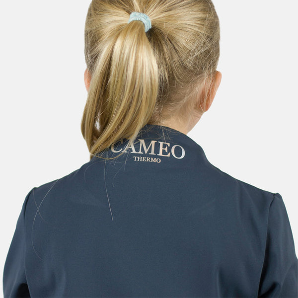 Rear view of Cameo Thermo Baselayer Junior in Navy