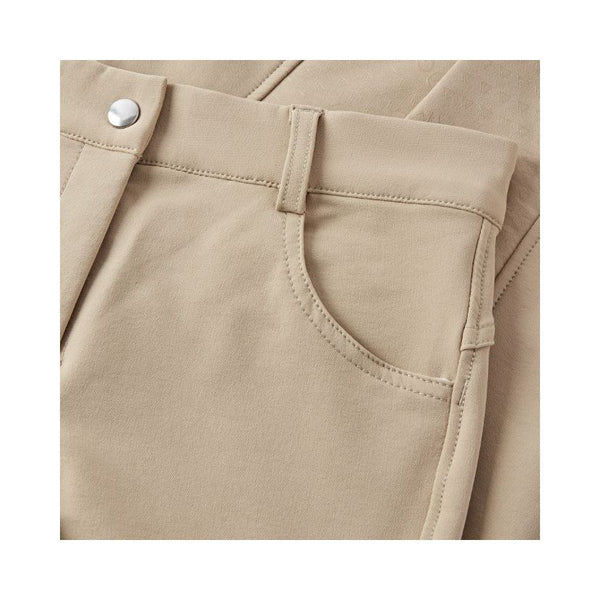 Close up of pocket of Cameo Ladies Competition Breeches in Beige