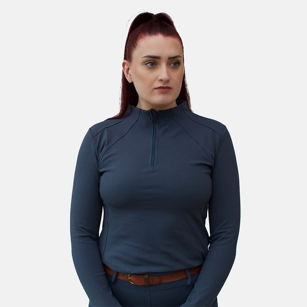 Lady wearing Cameo Thermo Baselayer in Navy