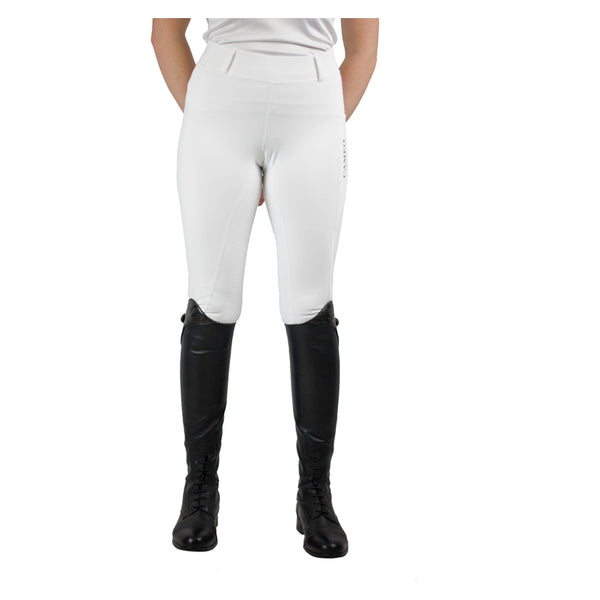 Fron view of Cameo Thermo tights in white