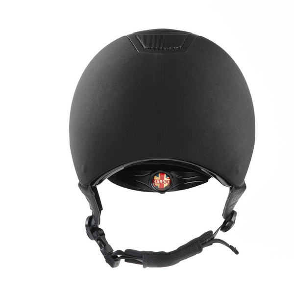 Rear view of Karben Elena Riding Hat in Black