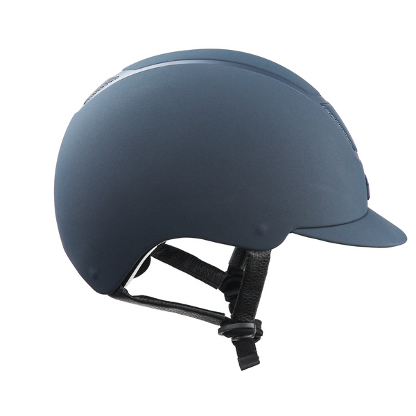 Side view of Karben Elena Riding Hat in Navy