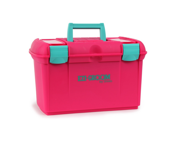 EZI-GROOM Two Tone Tack Box in Bright Pink