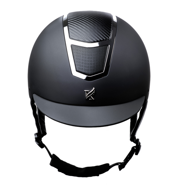 Front view of Karben Sienna Riding Hat in Black