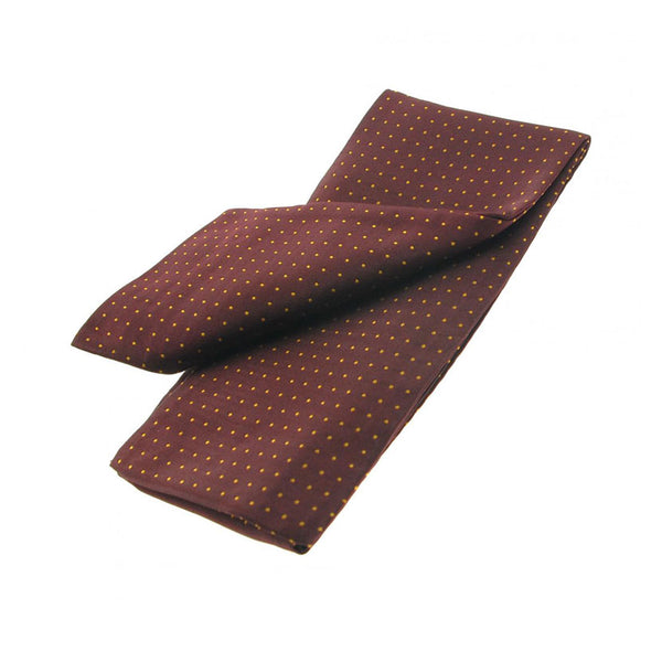 ShowQuest Untied Pin Spot Stock in Burgundy and Gold