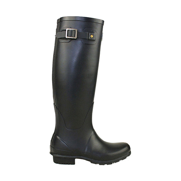 Side view of Rockfish Women's Tall Standard Matt Wellington Black