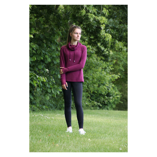 Hy Equestrian Synergy Cowl Neck Top in Fig