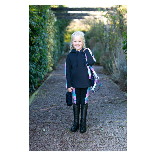 Child carrying Dazzling Night Head Collar and Lead Rope Set by Little Rider