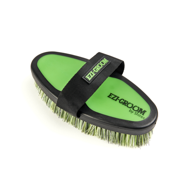 EZI-GROOM Grip Body Brush - Large in Lime Green