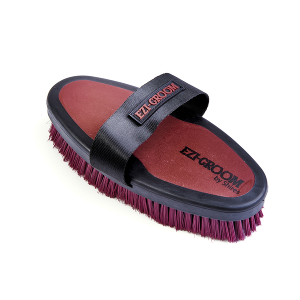 EZI-GROOM Grip Body Brush - Large in Burgundy